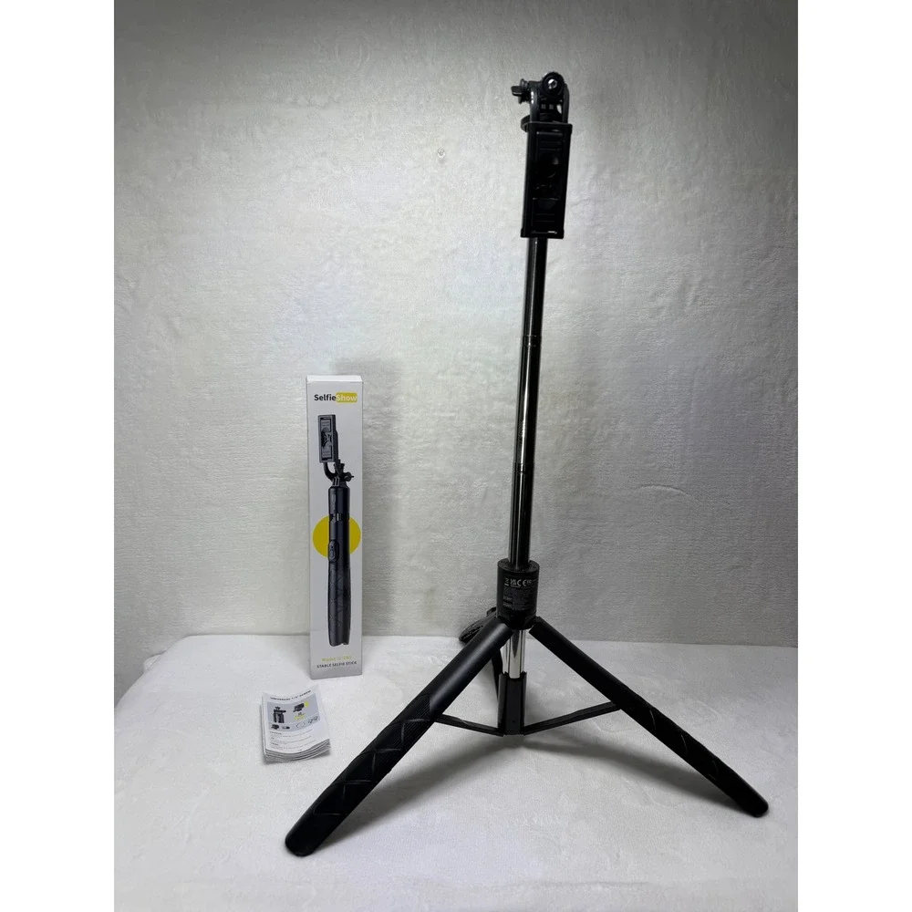 SelfieShow Q16SS Stable Selfie Stick Tripod Bluetooth Remote 360 Rotation‎ Black
